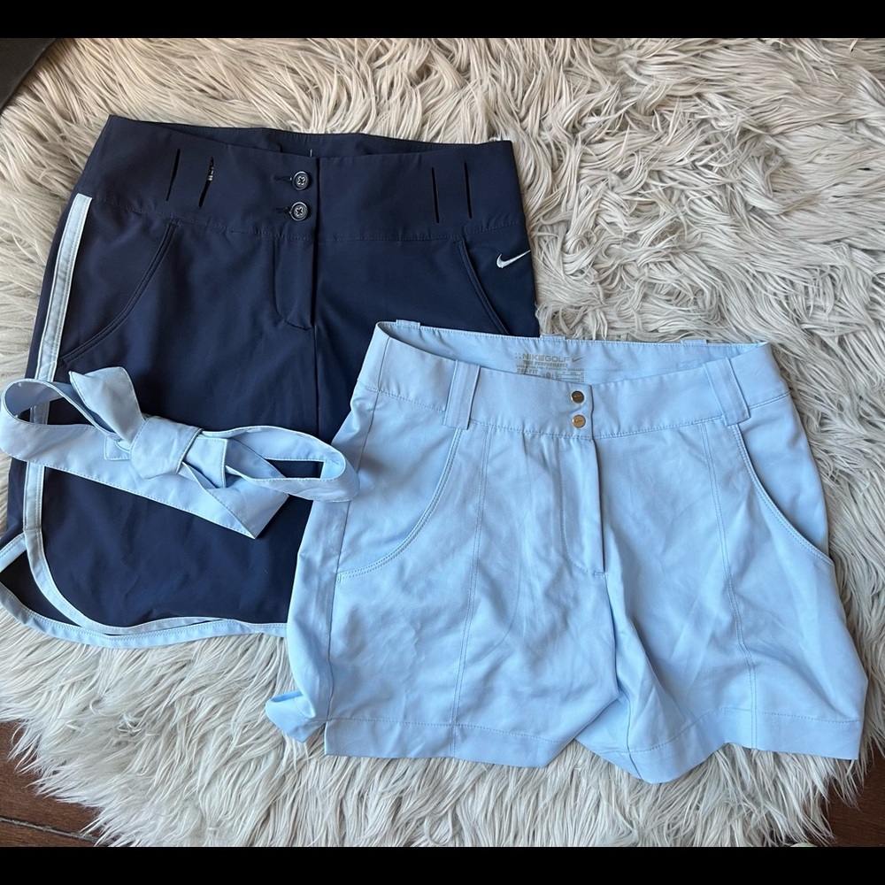 Nike Navy and Light Blue Athletic Skirt and Shorts Duo